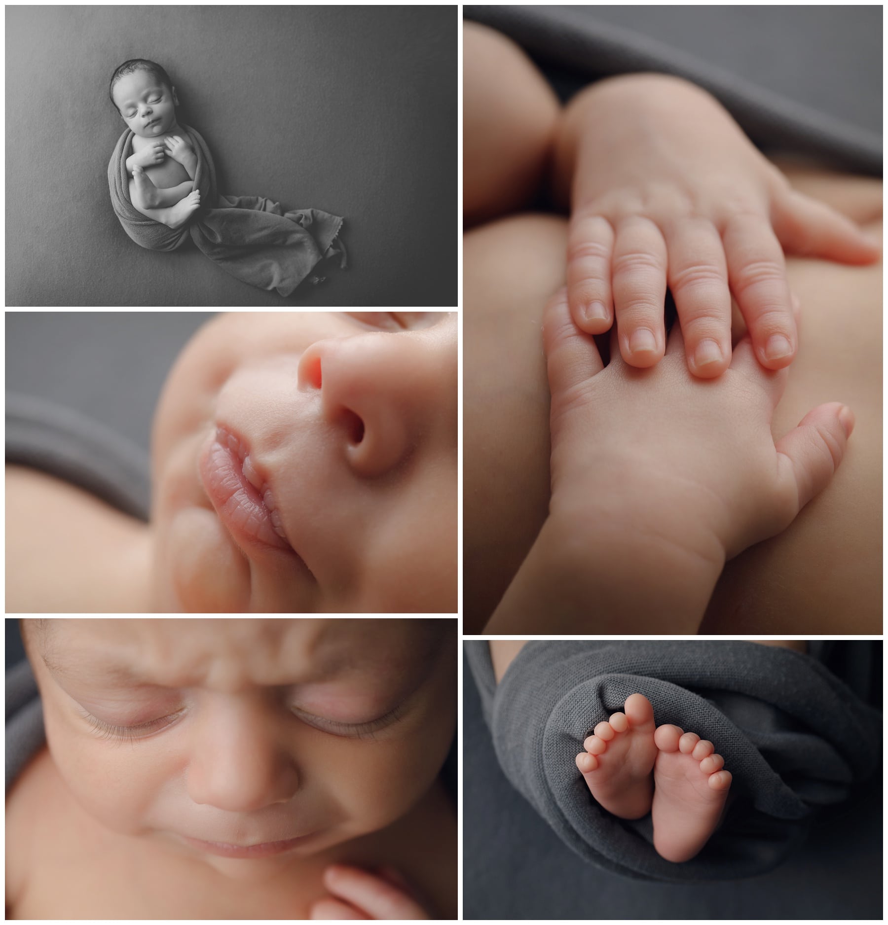 Close up of baby's hands lips, feet, and toes during newborn photo session with 8.08 Phtoography in Jacksonville Fl