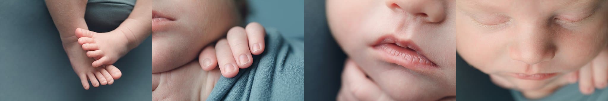 St Johns County Newborn Photographer baby boy with fuzzy hair macro details