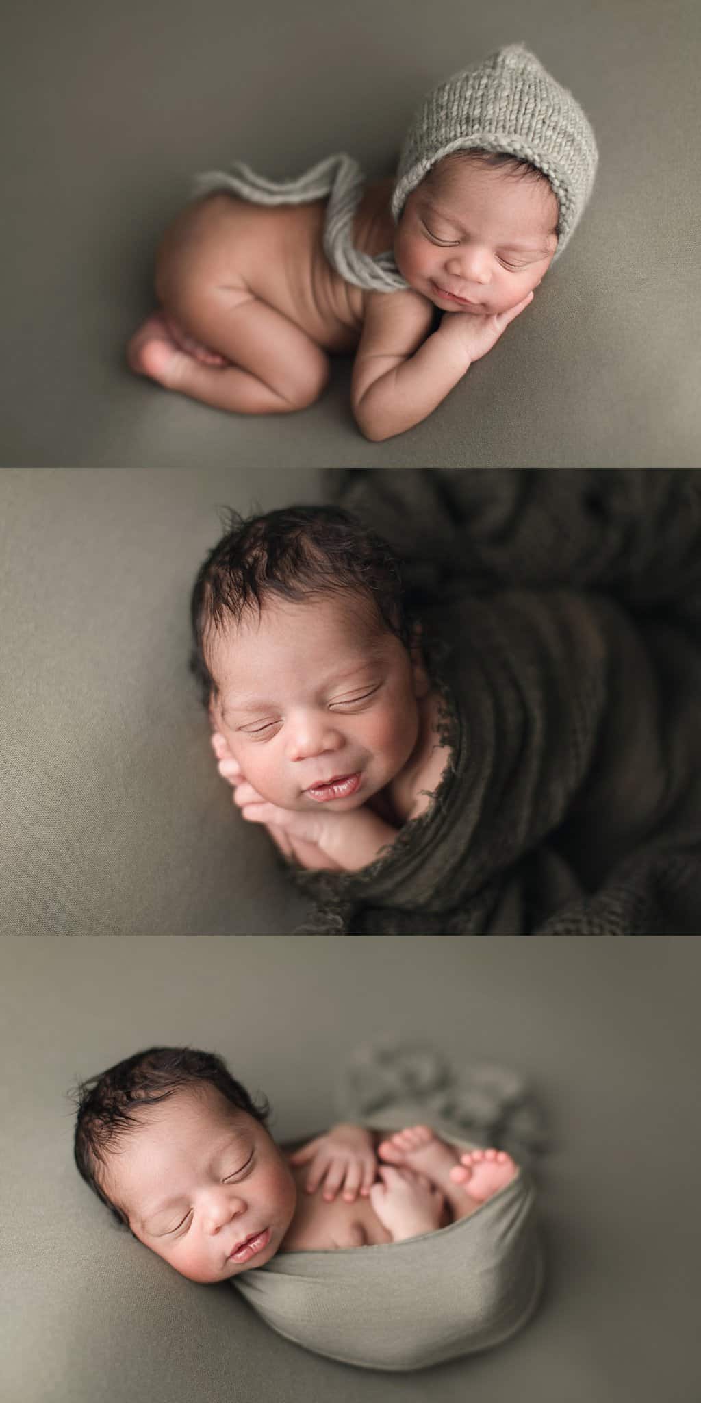 different styles of posing newborn baby