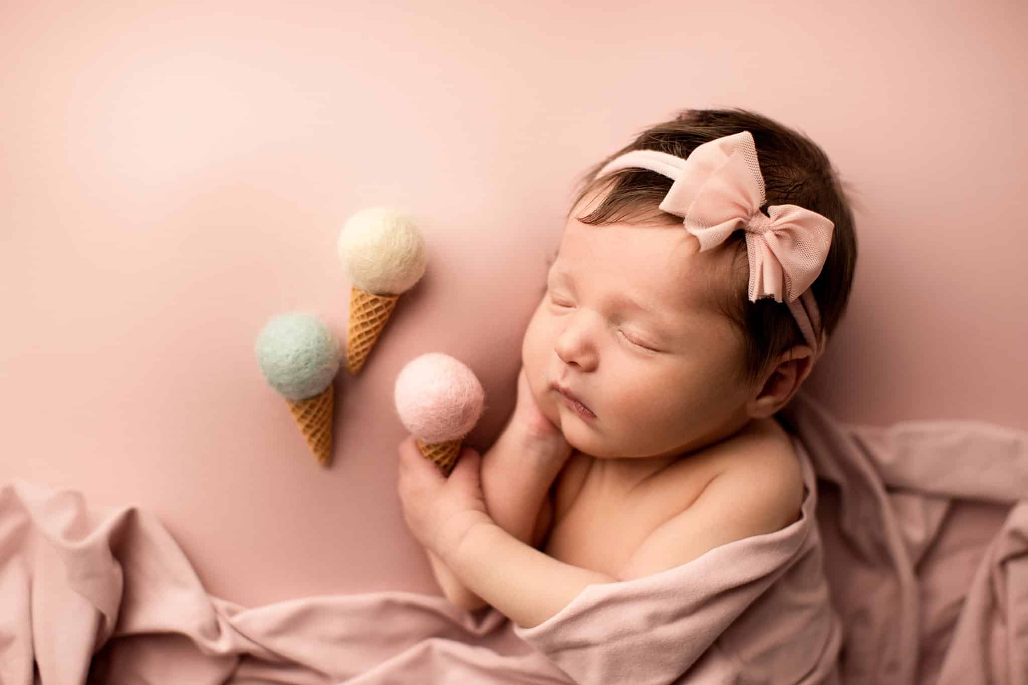 newborn baby mini ice cream scoop props