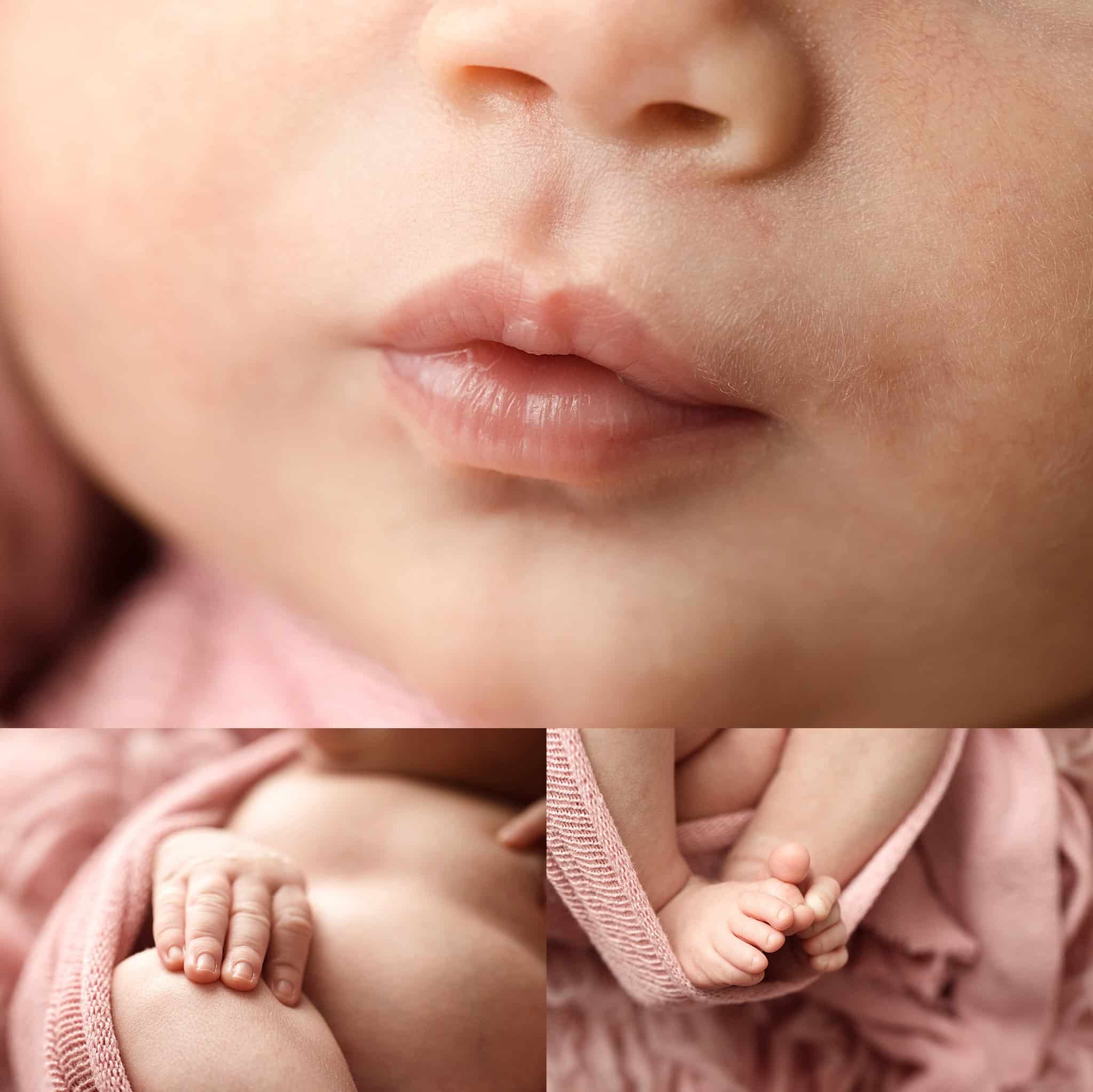 close up photo of baby details